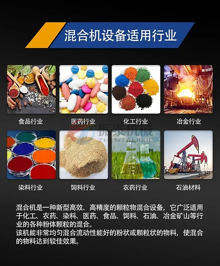 化工染料混合雙螺旋錐形混合機(jī)適用行業(yè)
